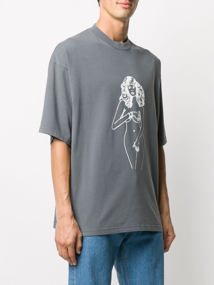 関税送料込み♦PALM ANGELS クロップドクルーネックTシャツ Palm Angels Exotic Woman crew-neck T-shirt 20FW – JandG Boutique