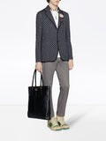 Gucci Cotton Polo with Web and Feline Head