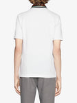 Gucci Cotton Polo with Web and Feline Head