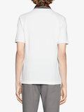 Gucci Cotton Polo with Web and Feline Head