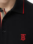 Burberry Icon Stripe Placket Cotton Piqué Polo Shirt