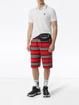 Burberry Icon Stripe Placket Cotton Piqué Polo Shirt