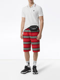Burberry Icon Stripe Placket Cotton Piqué Polo Shirt
