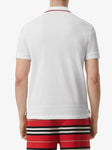 Burberry Icon Stripe Placket Cotton Piqué Polo Shirt