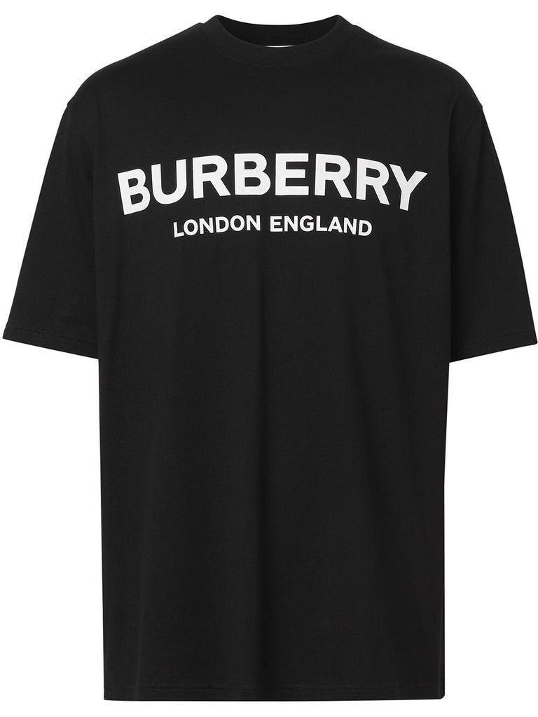 Logo Print Cotton T-shirt In White Men Burberry® Official