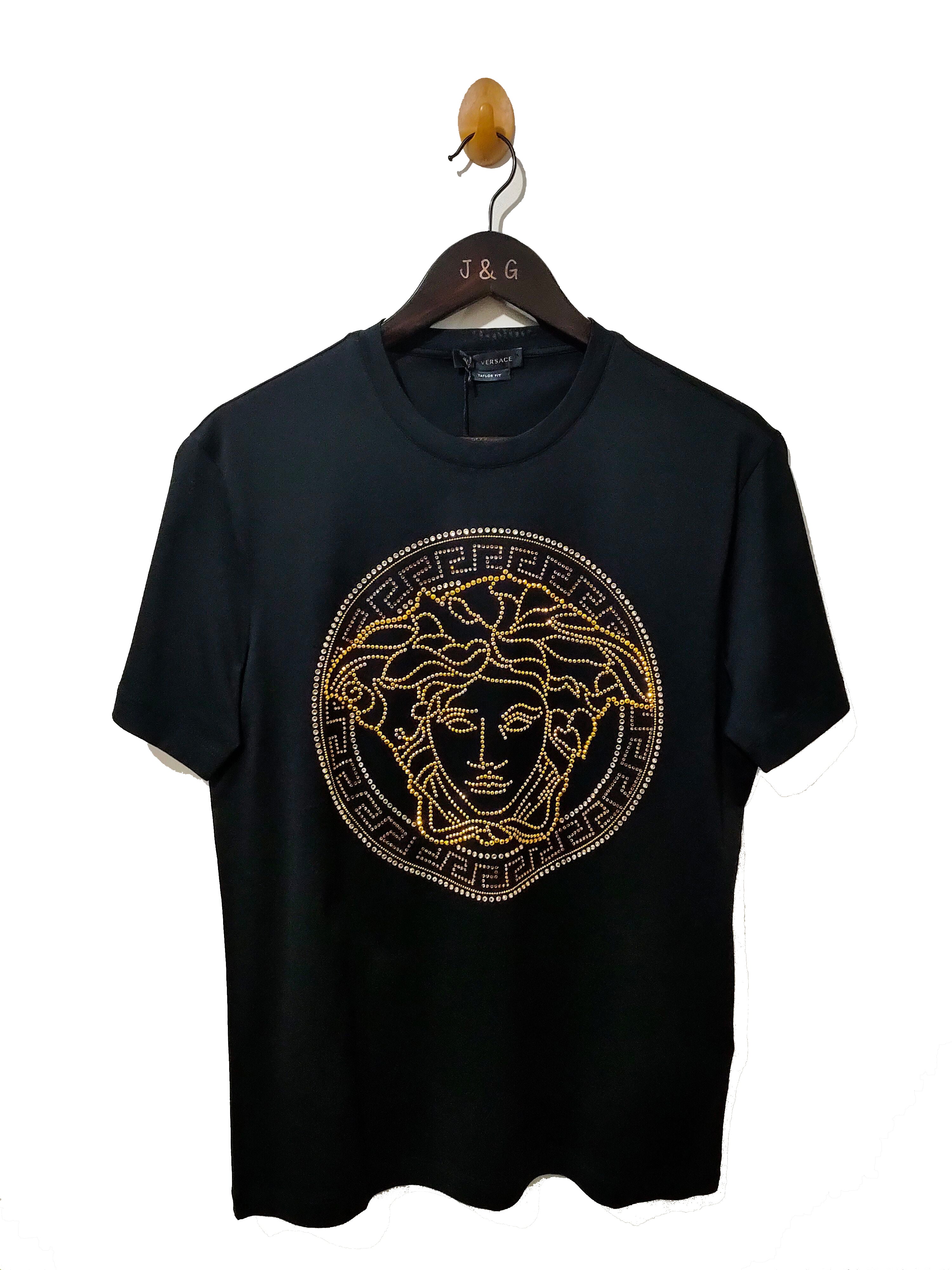 【VERSACE】送料/関税込 T-shirt with crystal medusa Versace Crystal Medusa T-Shirt Black | VERSACE US